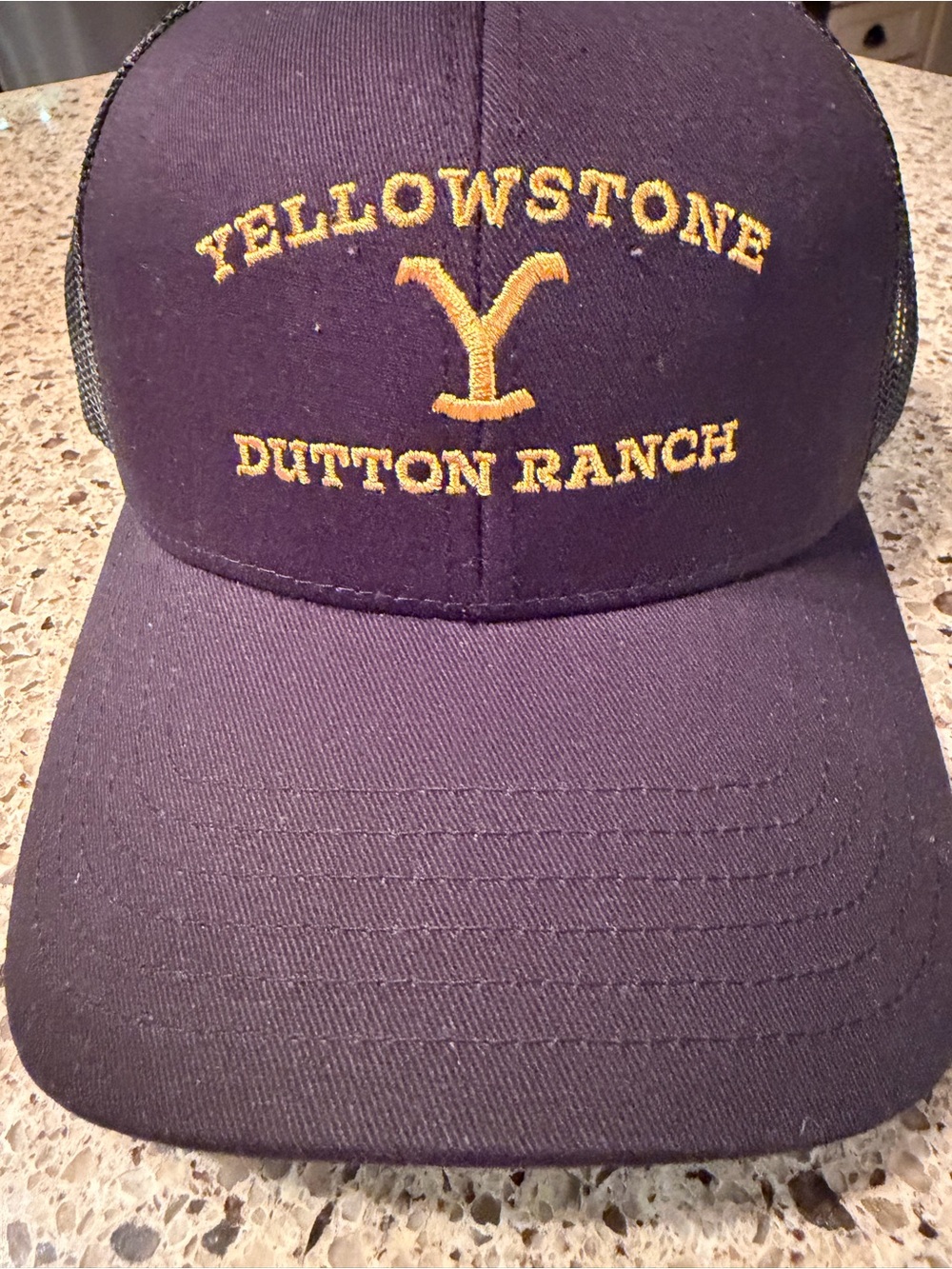 Yellowstone Dutton Ranch Embroidered black embroidered with yellow Trucker Hat
